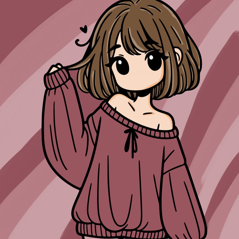 girl in baggy sweater hanging off her shoulder