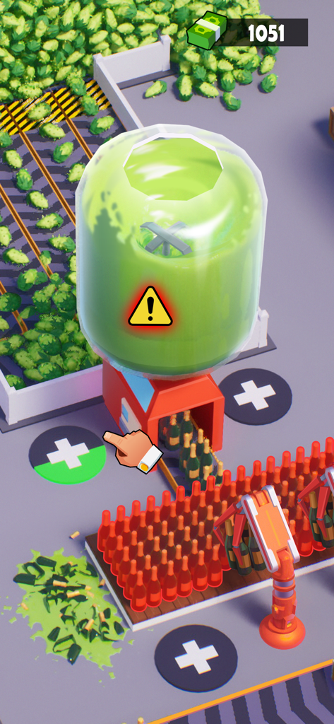 Automated production line management in the Idle Mafia simulation game