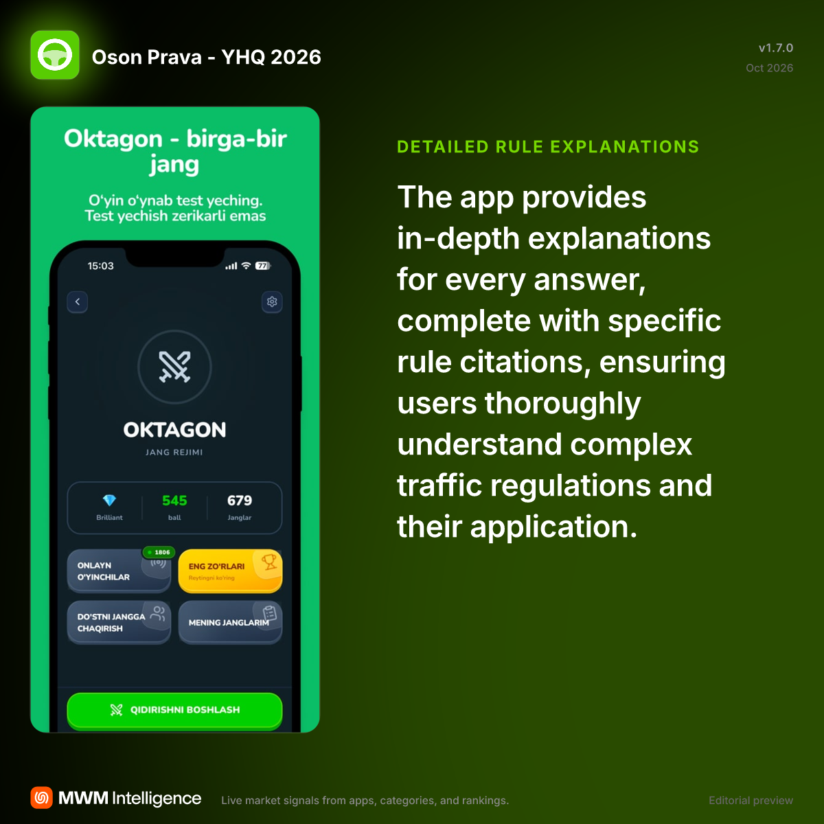 Oson Prava - YHQ 2026 - Education App | MWM