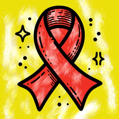 ribbon symbol of national breast cancer awareness month