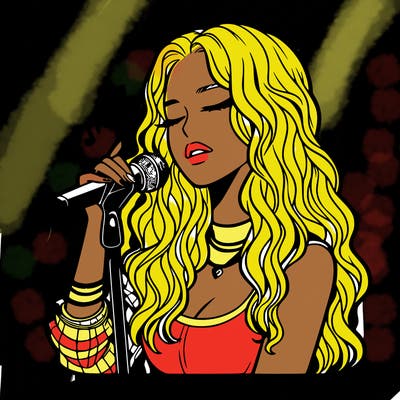 realistic female singer