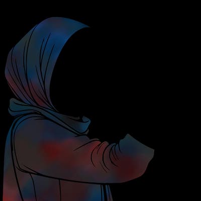 realistic girl with mask spray painting a wall