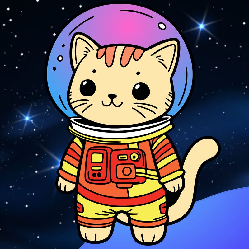 a cat that’s wearing a spacesuit