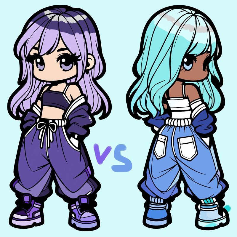 girl in crop top and baggy pants