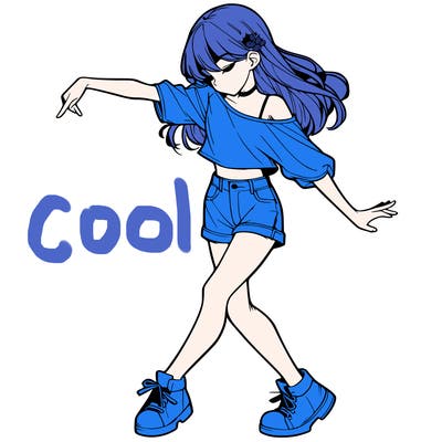 realistic girl danceing