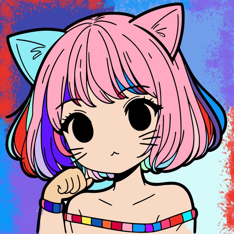 a girl with cat ears
