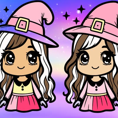 girl with a witch hat