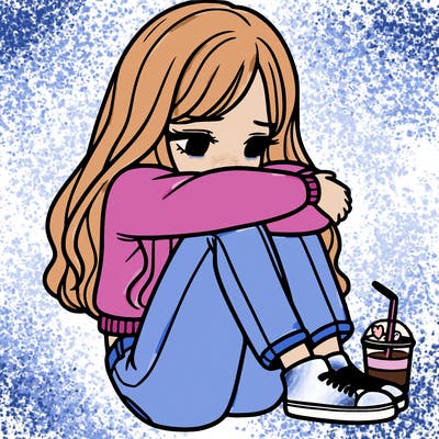 a girl  after a breakup