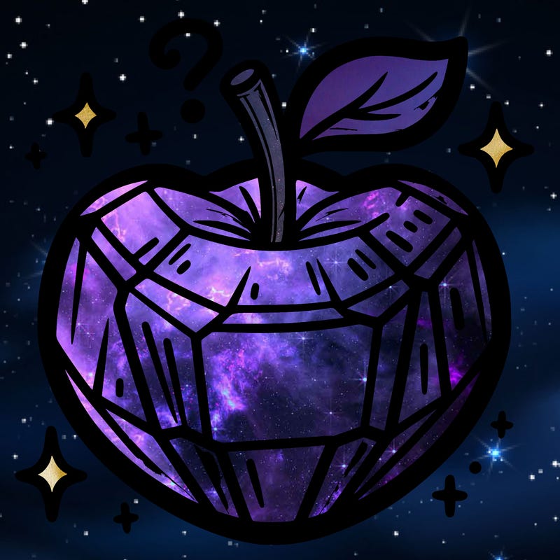 very shiny crystal apple