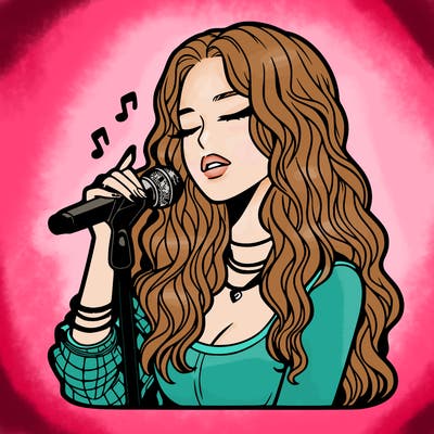 realistic female singer