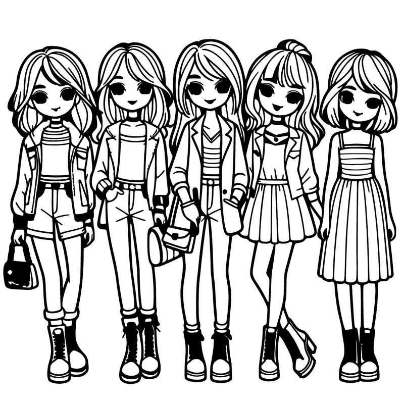 group of girls fashion