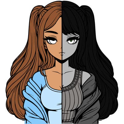 realistic girl split