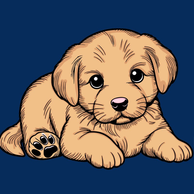 a cute realistic puppy