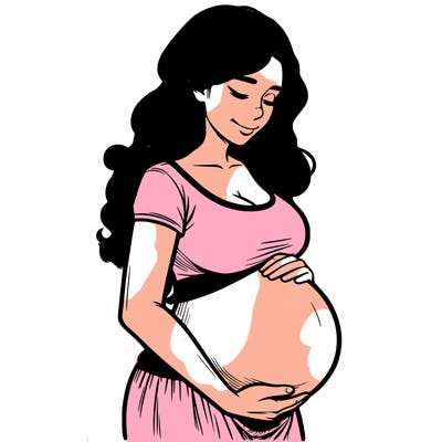 woman heavily pregnant realistic