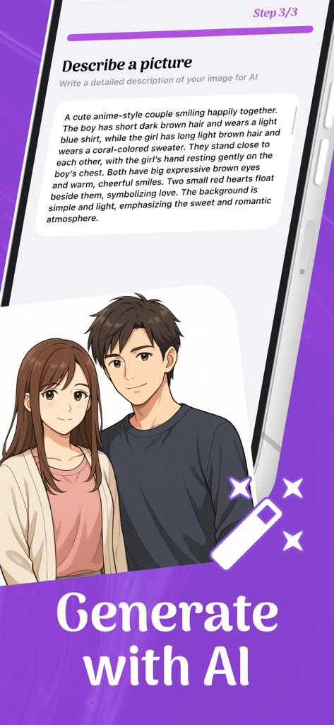 AR Drawing Sketch: Draw, Trace - Interfaz de aplicación móvil para generar arte de anime usando indicaciones de texto de IA