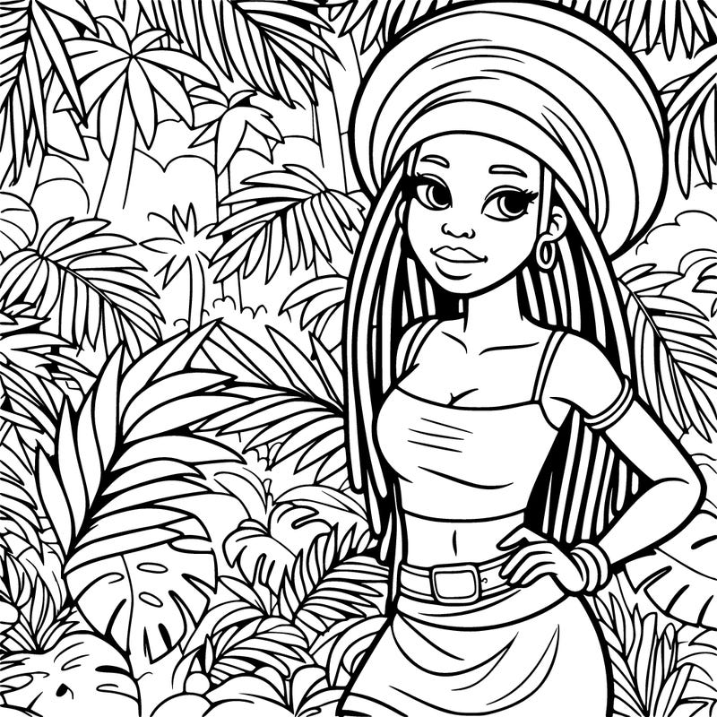jamaican woman in the jungle