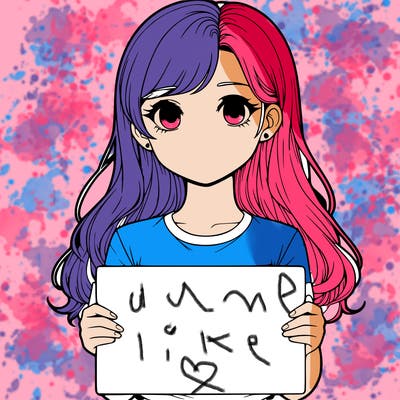 realistic girl holding a sign