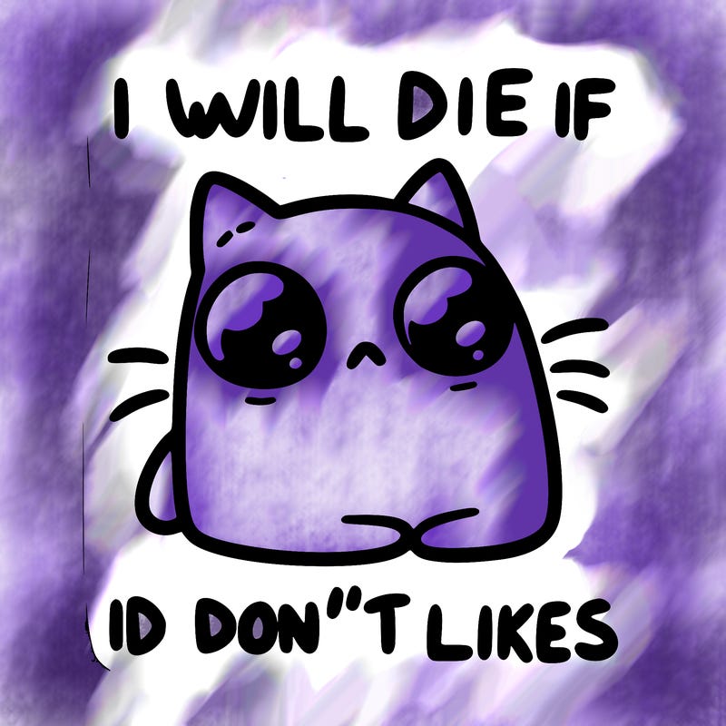 a cat that will die if we don’t get 10 likes