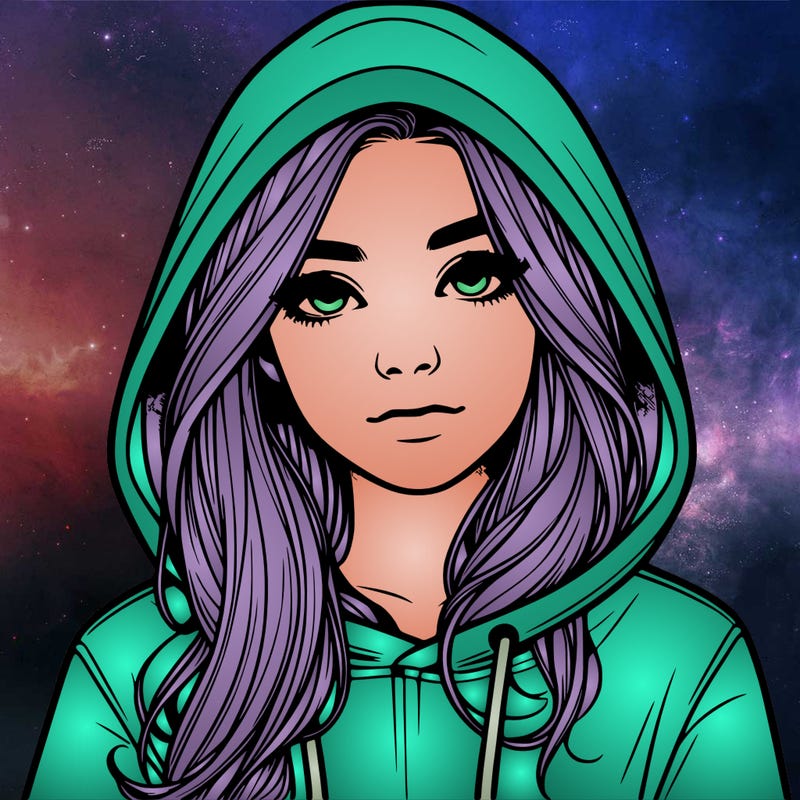 realistic girl with a hoodie
