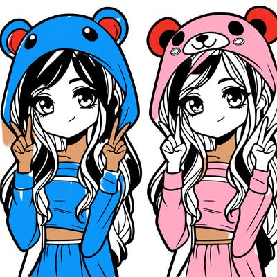 teen girl in animal costume