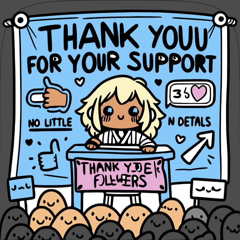 thank you followers for your support sign