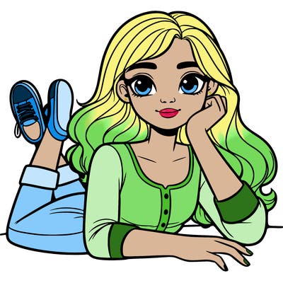 pretty girl laying down