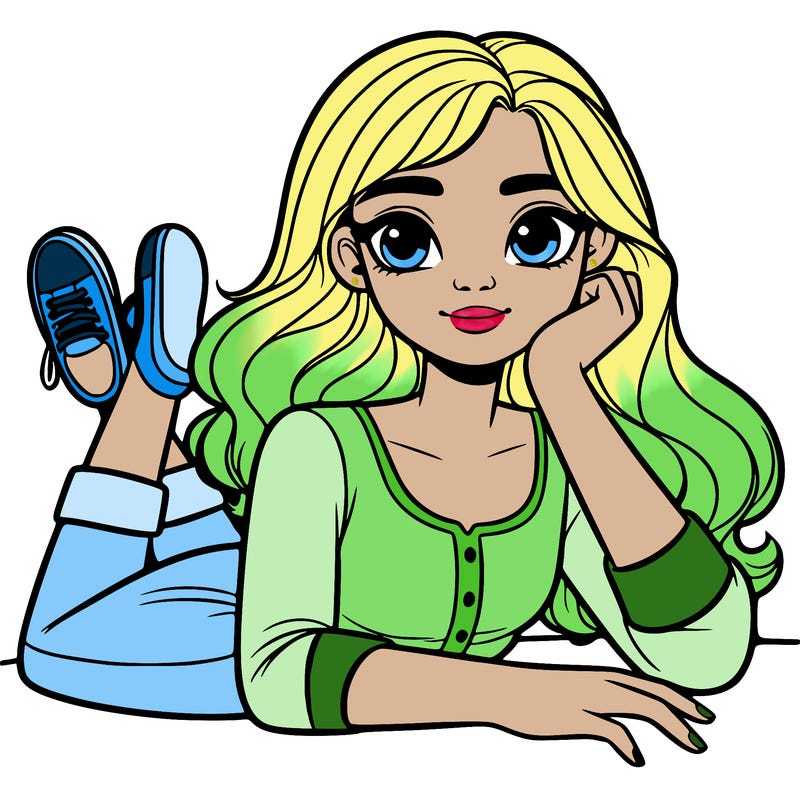 pretty girl laying down