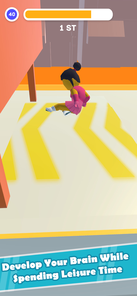 Parkour Race - Fun Run Games - A 3D character performing a parkour stunt in the Parkour Race mobile game