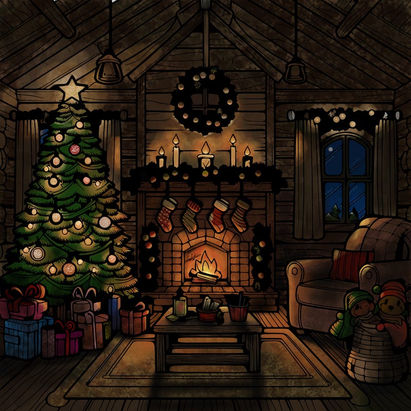 christmas house interior