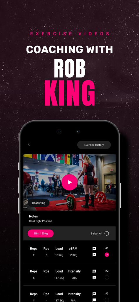 Women Who Lift Weights App - Video de coaching de levantamiento de peso muerto y registro de entrenamiento en la aplicación Women Who Lift Weights