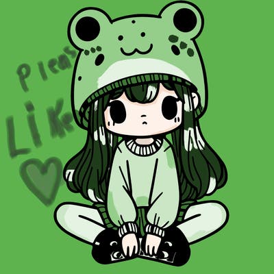 a girl wearing a frog hat and some frog socks