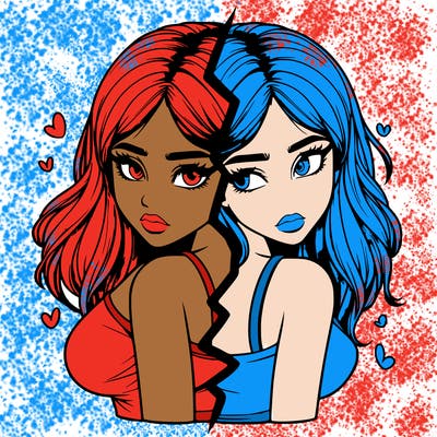 realistic girl split