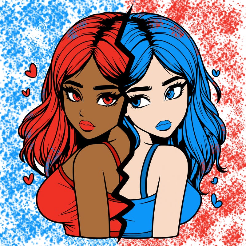 realistic girl split