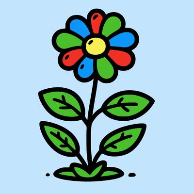 single flower, simple