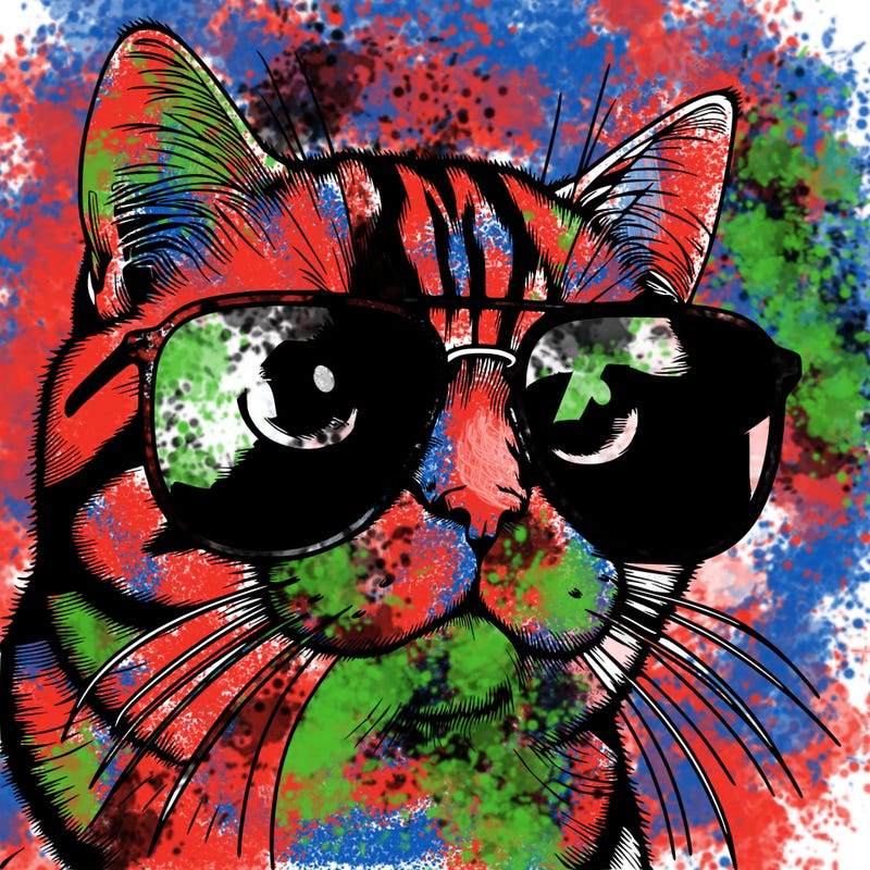 a cat with sun glasses realistic