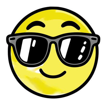 emoji with sunglasses