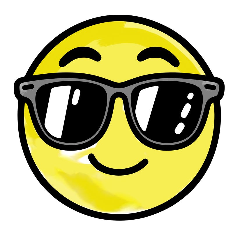 emoji with sunglasses