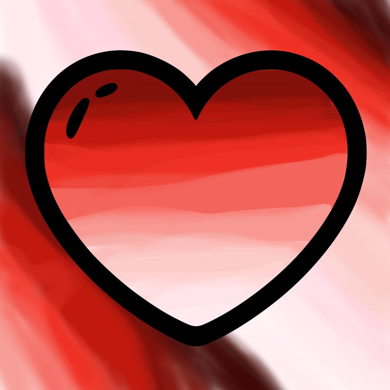 a blank heart