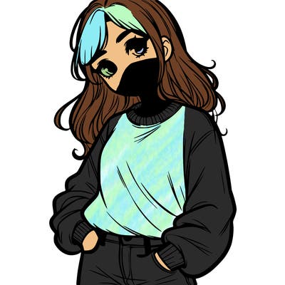 one very realistic girl wearing sweatshirt and jeans