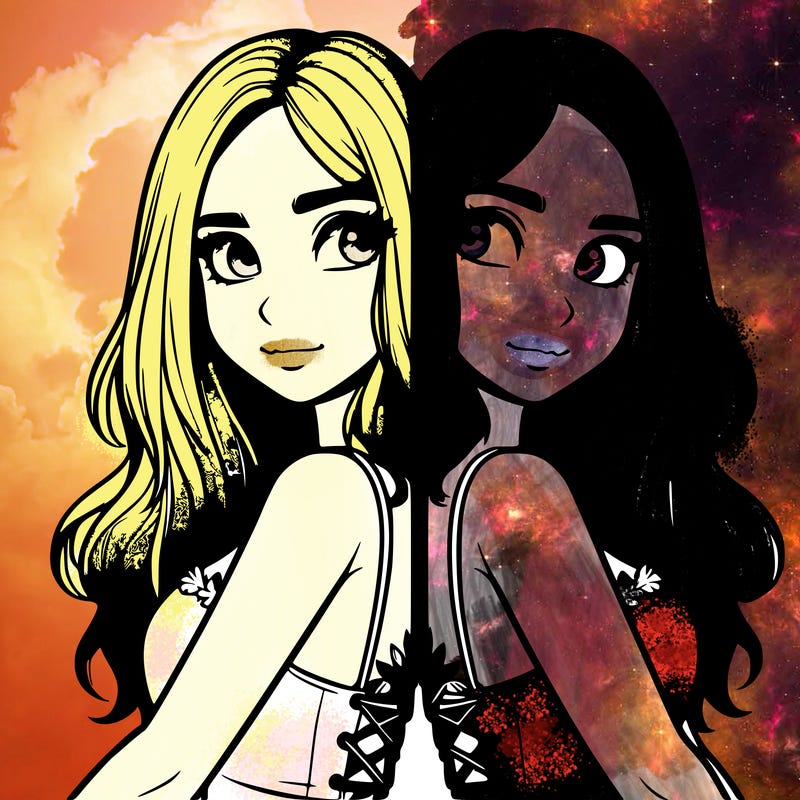 a realistic girl split