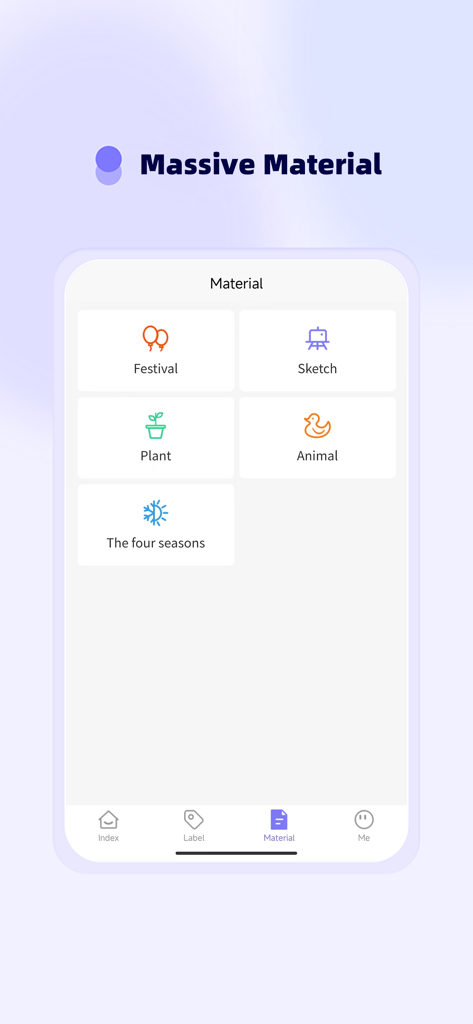 Funny Print - Funny Print app interface showing creative graphic categories for portable thermal printing