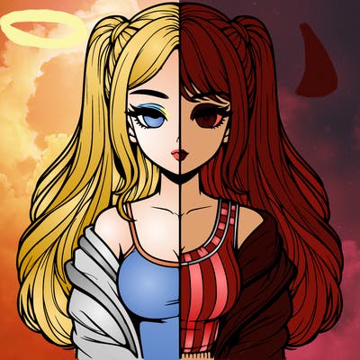 realistic girl split