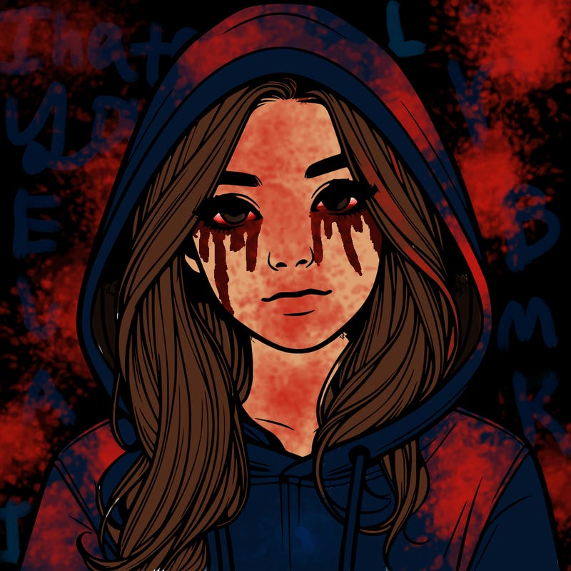 realistic girl with a hoodie