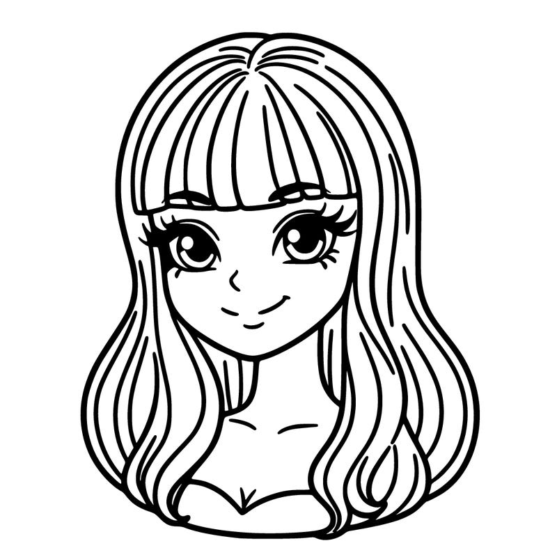 woman with bangs