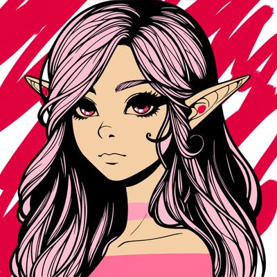 elf girl realistic dark fantasy