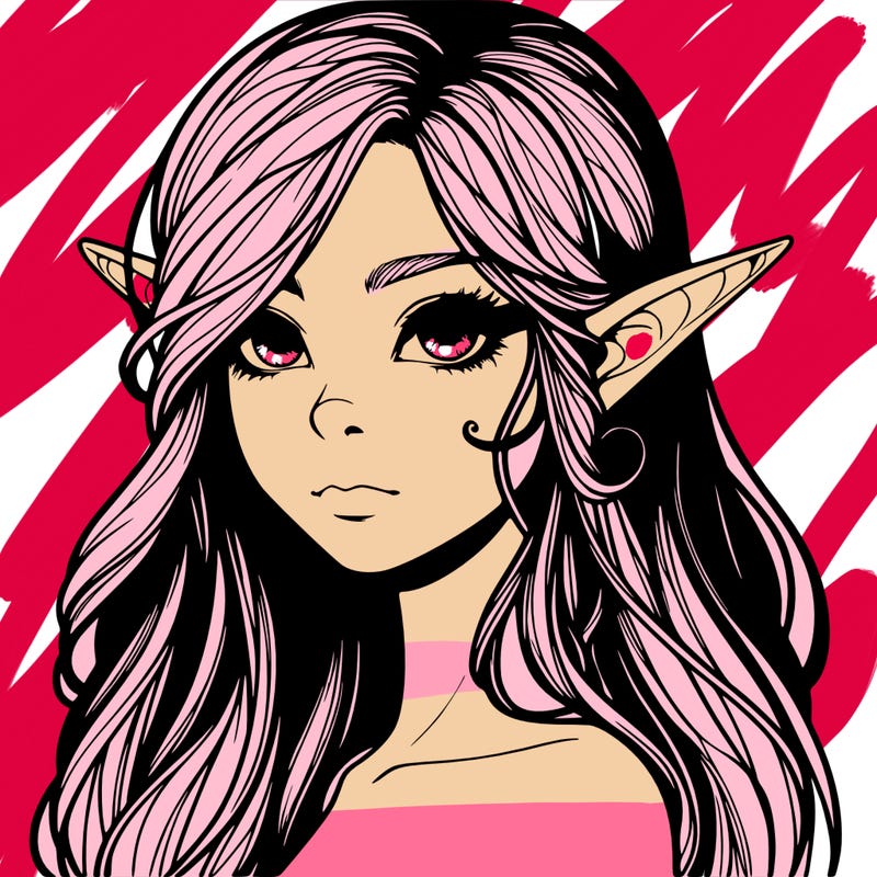 elf girl realistic dark fantasy