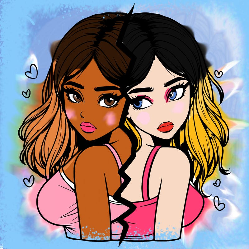 realistic girl split