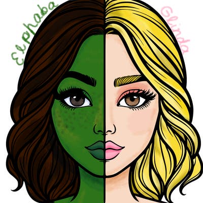 realistic girl split half