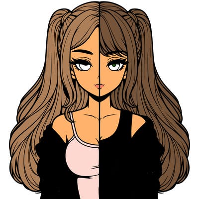 realistic girl split