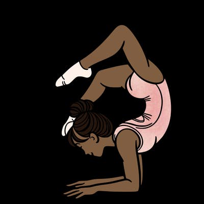 gymnast doing a backward flexibility
